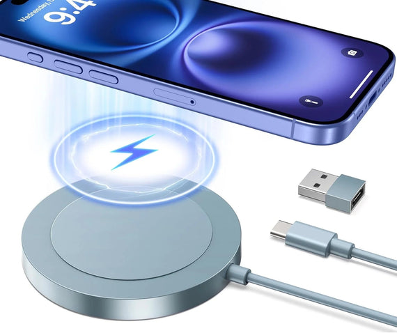 Wireless Charger - Charger Dock Compatible for Iphone 16/15/15 Pro/15 Plus/14/14 Pro/14 Plus/14 Pro Max - Fast Charging Pad for Airpods 3/2/Pro