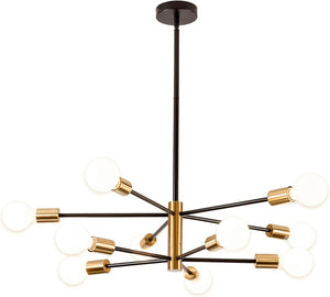 SOZOMO musta ja kultainen skandinaavinen kattovalaisin – moderni LED-riippuvalaisin