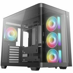 DeepCool CG530U 4F Panoramic Curved Glass Dual Chamber ATX -kotelo (musta) – 4× ARGB PWM -tuuletin