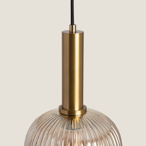 Regent lasinen kattoriippuvalaisin - messinki