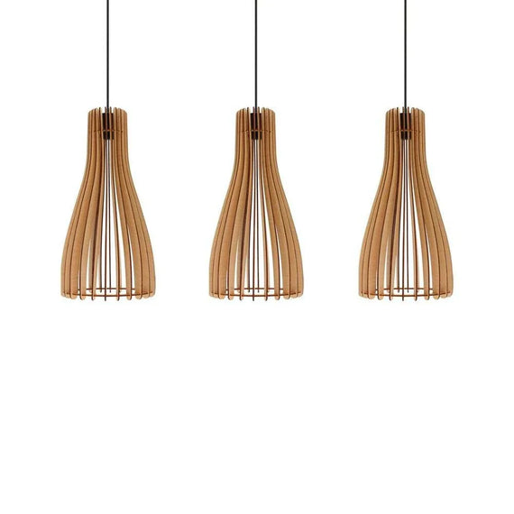 Furn 3 riipusvalaisin musta/puuta - Envostar