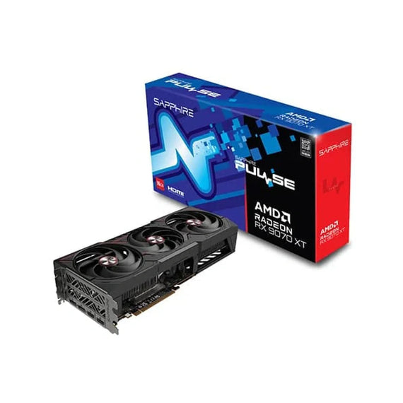 Sapphire PULSE Radeon RX 9070 XT -näytönohjain, AMD, 16 Gt GDDR6