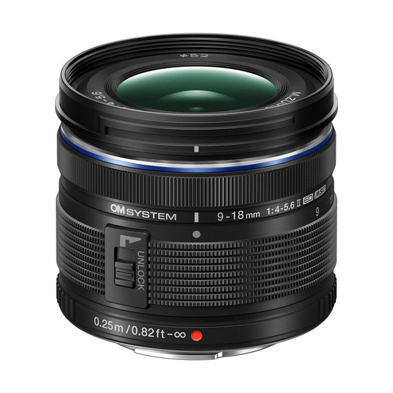 OM SYSTEM M.Zuiko Digital ED 9-18mm f/4-5.6 II Micro Four Thirds -objektiivi