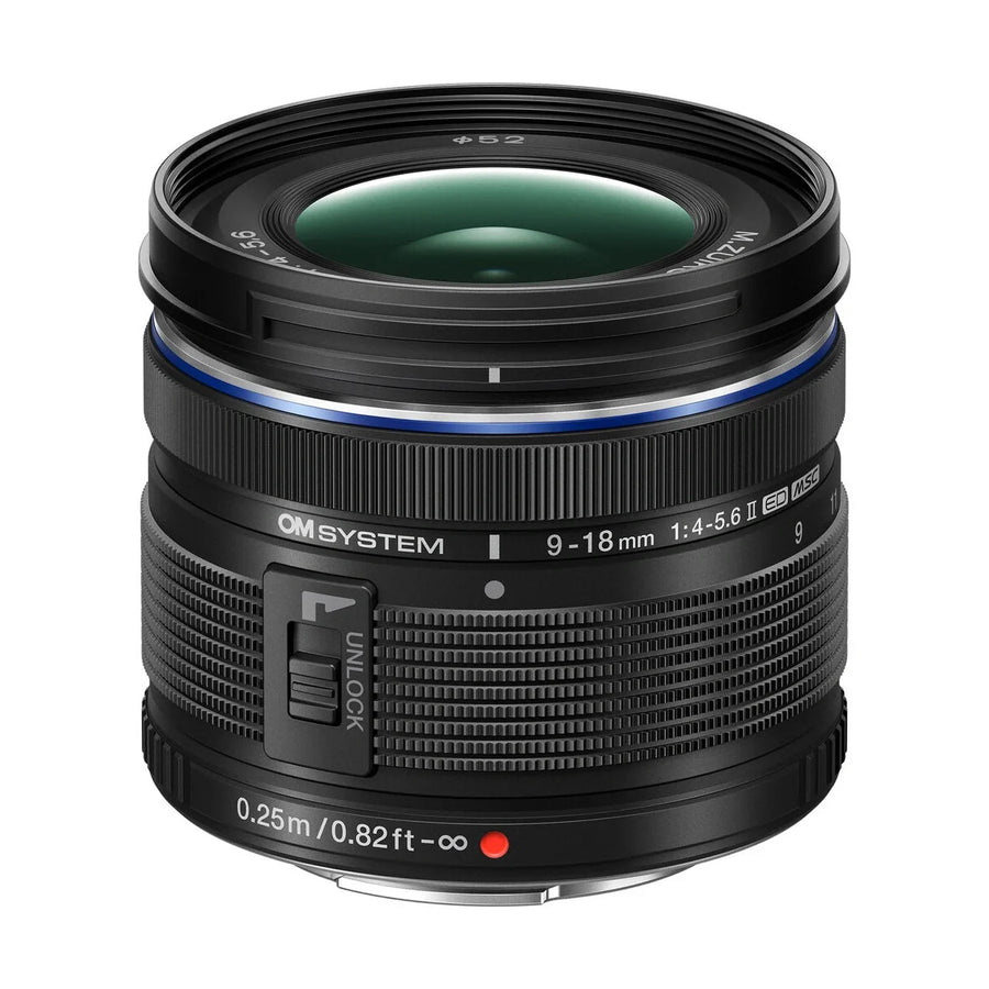 OM SYSTEM M.Zuiko Digital ED 9-18mm f/4-5.6 II Micro Four Thirds -objektiivi