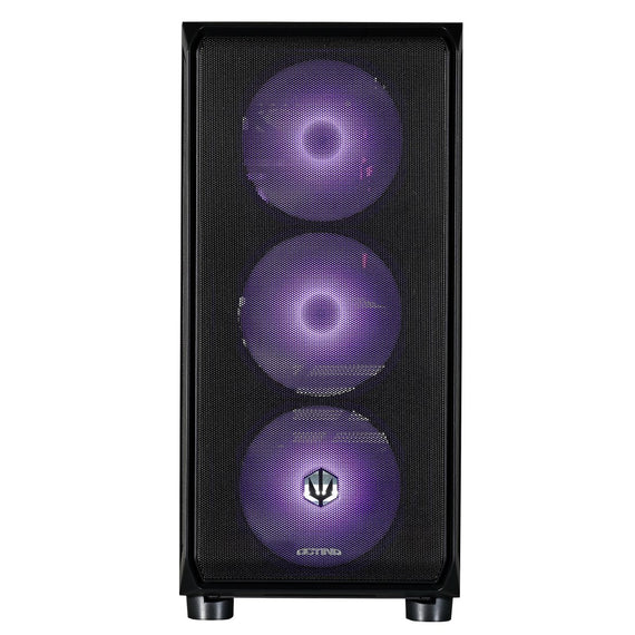 Actina-pelitietokone – Ryzen 5 7500F, GeForce RTX 5060, 32 Gt DDR5, 1 Tt SSD (musta keskitorni)