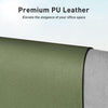 Leather Desk Pad Protector, Mouse Pad, Office Desk Mat, Non-Slip PU Leather Desk Blotter, Laptop Desk Pad, Waterproof Desk Writing Pad for Office and Home (31.5" X 15.7",Olive Green)