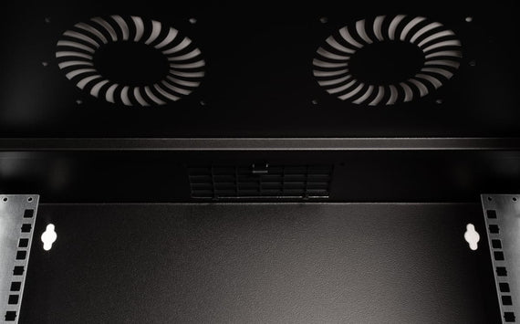 Digitus-kaappi Yksiosainen seinäkaappi DIGITUS 19" 12U, SOHO PRO 595 x 540 x 400 mm, lasiovi, musta, kokoamaton, 60 kg