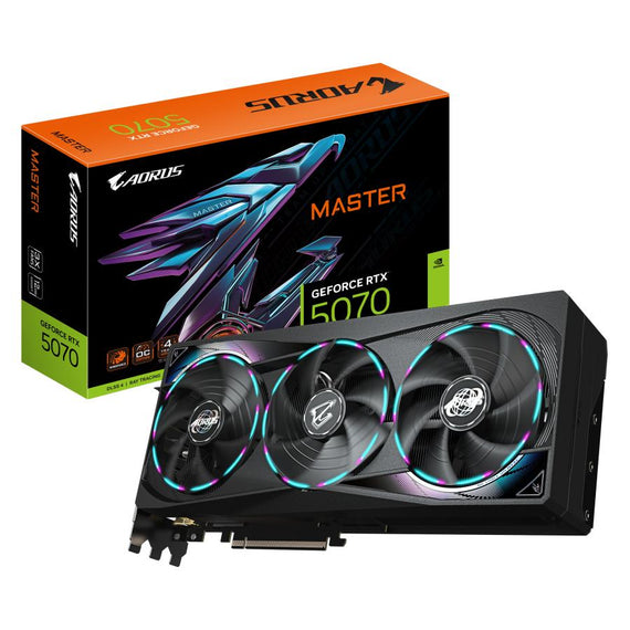 GIGABYTE AORUS GeForce RTX 5070 MASTER 12GB GDDR7 (GV-N5070AORUS M-12GD, PCIe 5.0) -näytönohjain