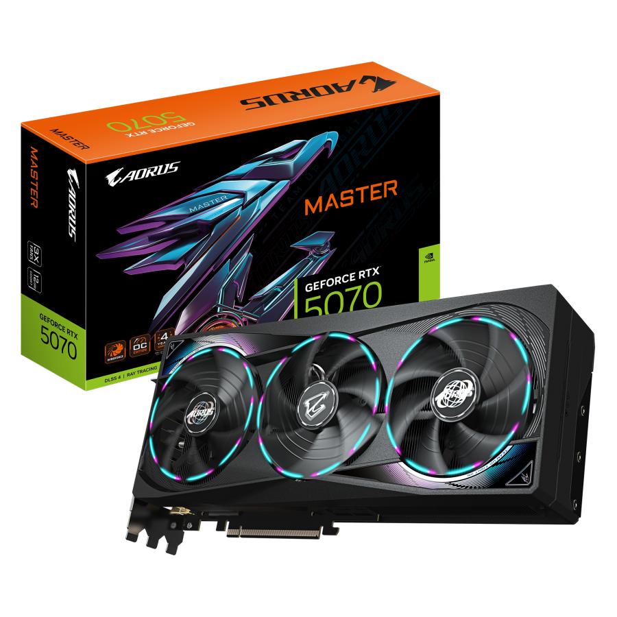 GIGABYTE AORUS GeForce RTX 5070 MASTER 12GB GDDR7 (GV-N5070AORUS M-12GD, PCIe 5.0) -näytönohjain