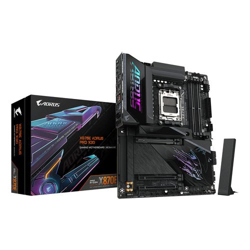 GIGABYTE X870E AORUS PRO X -emolevy – AMD X870E, AM5, ATX, DDR5, WiFi ja Bluetooth, 4x M.2