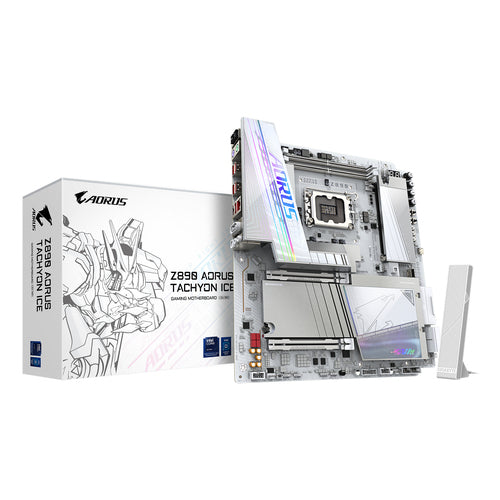 GIGABYTE Z890 AORUS Tachyon ICE -emolevy – Intel Z890, LGA1851, eATX, DDR5 (ylikellotussarja)