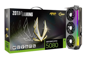 ZOTAC GeForce RTX 5080 AMP Extreme INFINITY -näytönohjain, 16 Gt GDDR7 (ZT-B50800B-10P, PCIe 5.0)