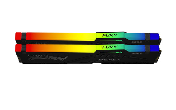 Kingston Fury Beast RGB, DDR5, 32 GB, 6000 MHz, CL30 (KF560C30BBEAK2-32) -muistikortti