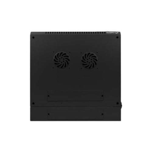 LANBERG 19" 9U 600x600 kaksiseinäinen seinäkotelo lasiovella, musta