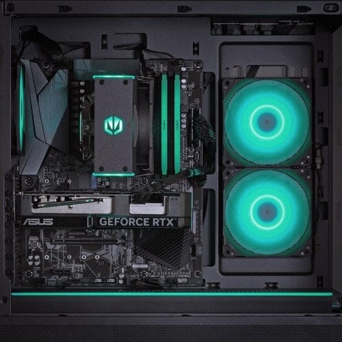 Actina-pelitietokone – Ryzen 7 8700F, GeForce RTX 5060, 32 Gt DDR5, 1 Tt SSD (musta keskitorni)