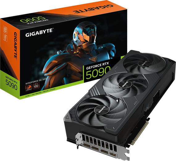 GIGABYTE GeForce RTX 5090 32GB GDDR7 -näytönohjain (PCIe 5.0, 3x DP, HDMI)