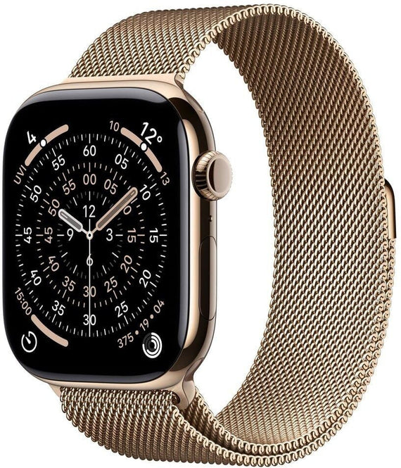 Apple Watch Series 11 GPS + Cellular 46 mm kultainen titaanikuori | kultainen milanolaisranneke (M/L)